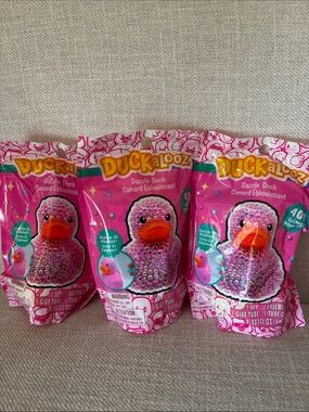 Duckalooz Dazzle Duck Pink Set of 3 NEW